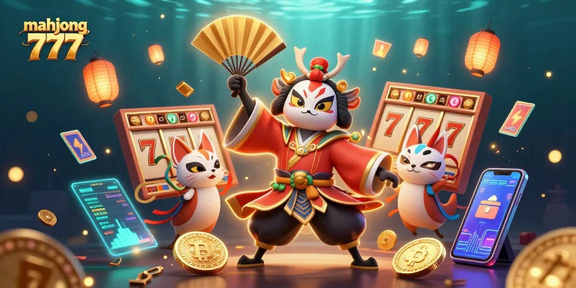 Experience the thrill of mahjong 777 with enriching gameplay elements like slot reels and neon cryptocurrencies.