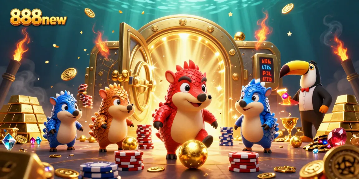 Experience thrilling gameplay at 888new as rival pangolins bowl through casino chips and treasures.