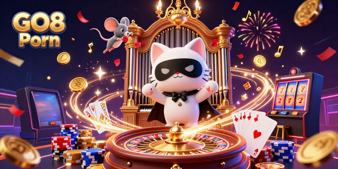 Engage with GO8 Porn's vibrant casino scene featuring animated characters and gambling elements.