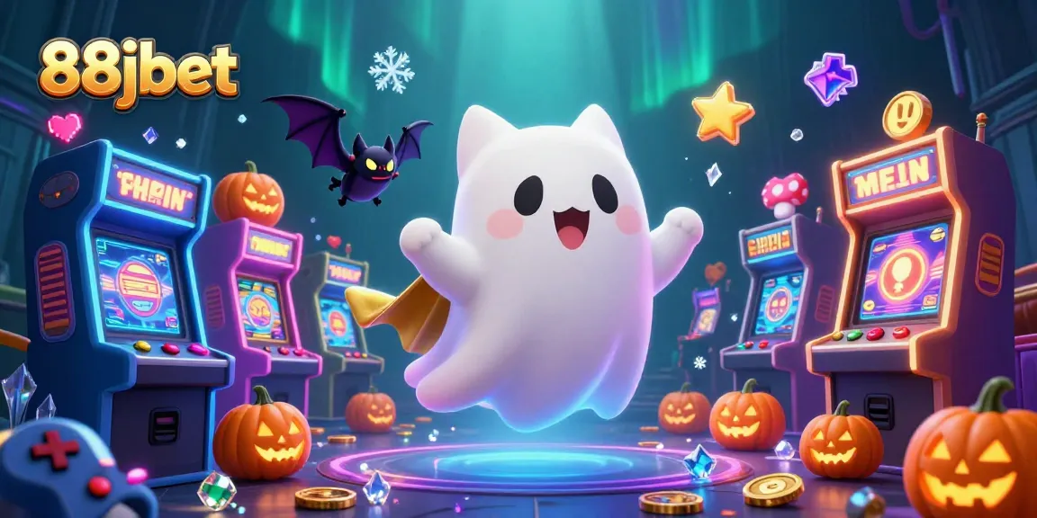 Engage with 88jbet in thrilling casino adventures featuring a ghost cat in a haunted gaming world.