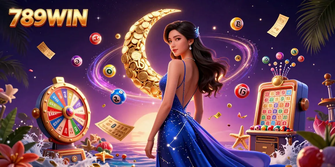 Experience thrilling moments with 789WIN's vibrant game scene featuring lottery excitement and casino elements.