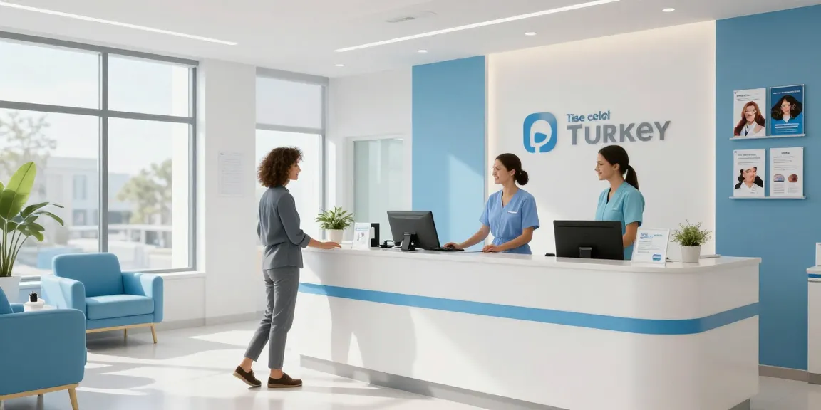 hair transplant turkey consultations at a modern health clinic with friendly staff providing patient care guidance