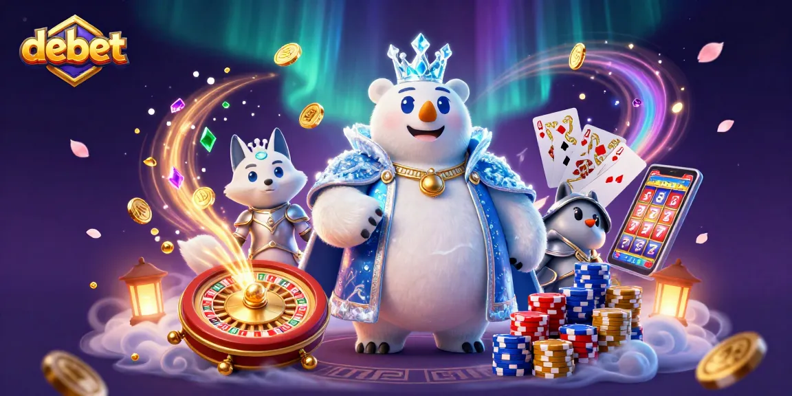 Experience debet thrills with a captivating 3D casino scene filled with animated slots and a royal theme.