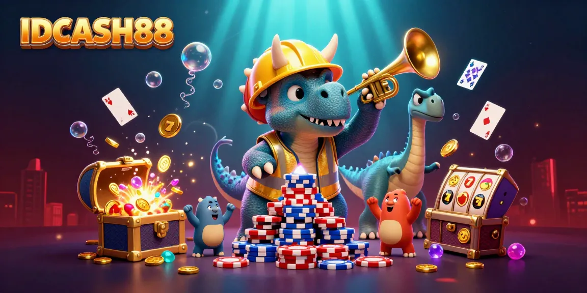 Engage with thrilling games at IDCASH88 featuring vibrant casino activity and colorful elements.