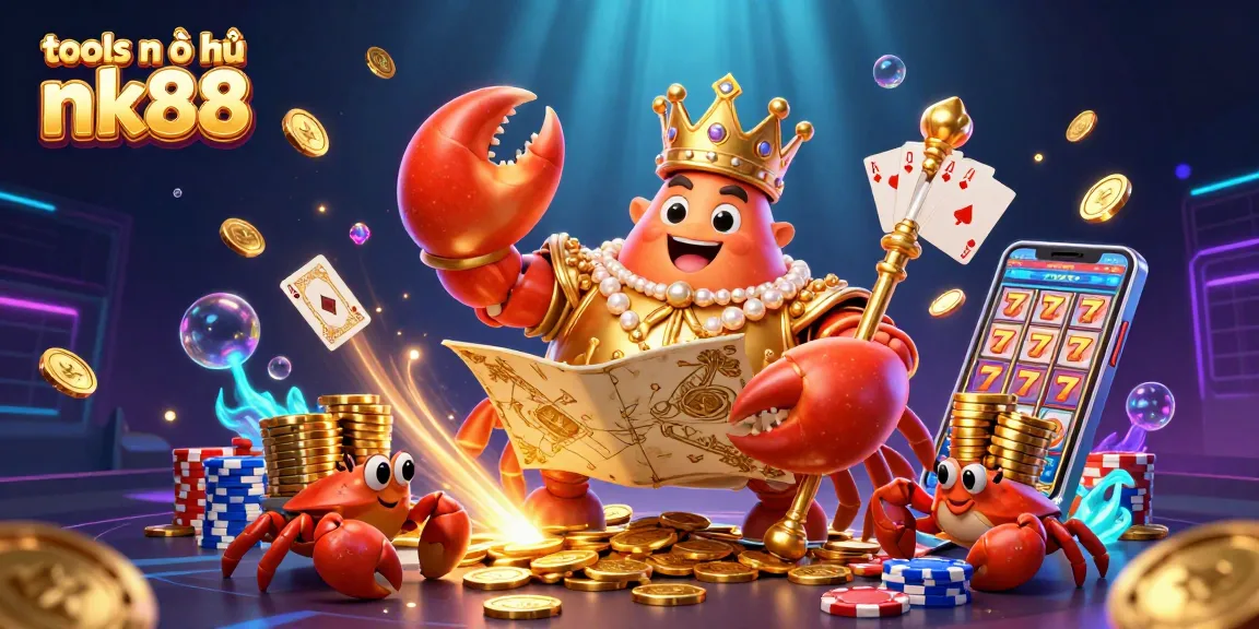 Experience tools nổ hũ nk88 with a vibrant illustration depicting a dynamic casino scene filled with riches.
