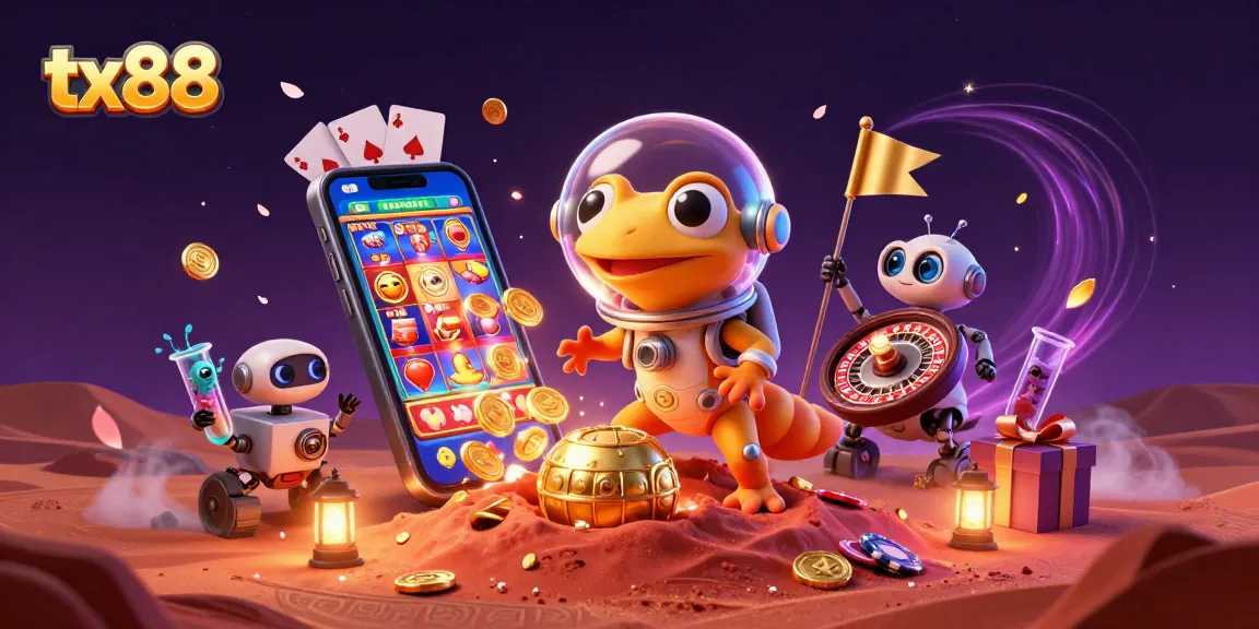 Experience the vibrant world of tx88 through Martian-themed casino fun with colorful slot games.