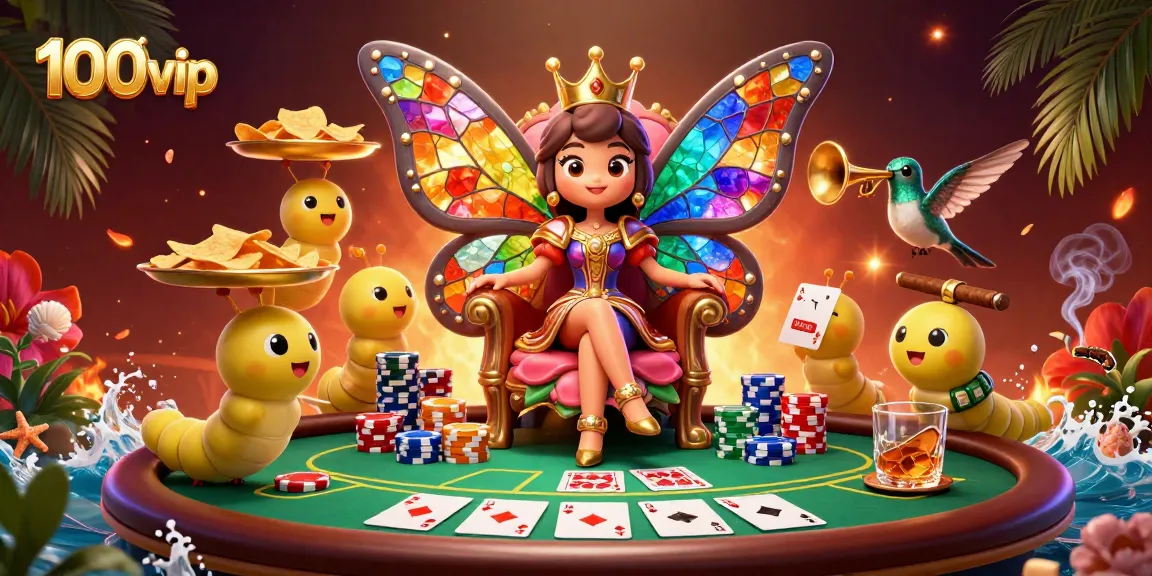 Experience thrilling gameplay with 100vip's colorful characters and poker excitement at the casino.