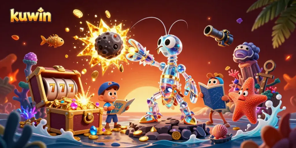 Engage in exciting gameplay at kuwin with vibrant underwater treasures and a galactic samurai.