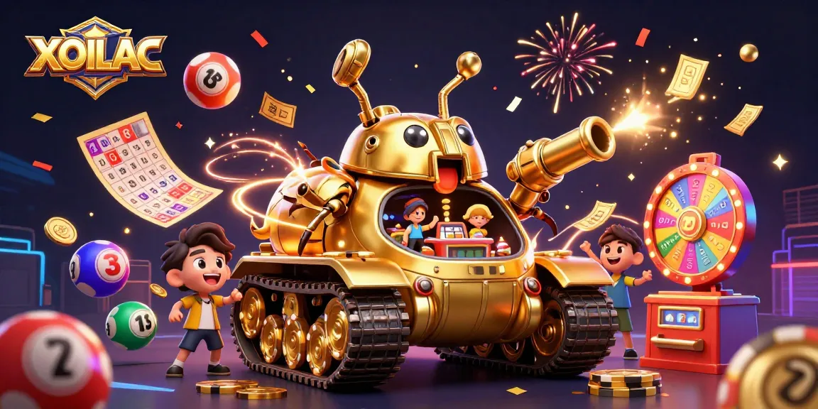 Experience the excitement of XOILAC with a vivid 3D casino scene bursting with games and festive elements.