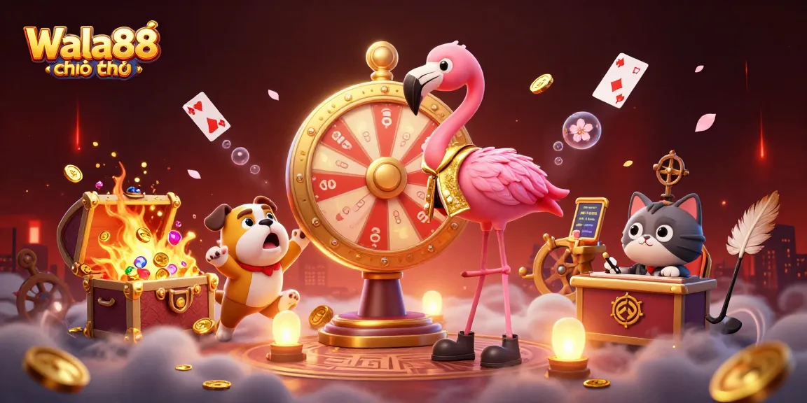 Wala88 chính thức showcases thrilling cockfighting action in vibrant 3D illustration.