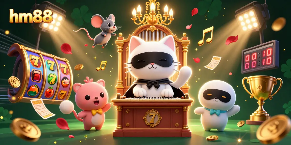 Engage in thrilling slots at hm88 with a lively casino scene featuring dynamic game elements.