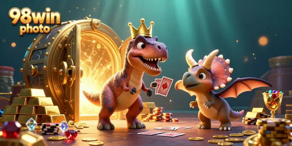 Experience the excitement of 98win photo with colorful casino-themed characters and elements.