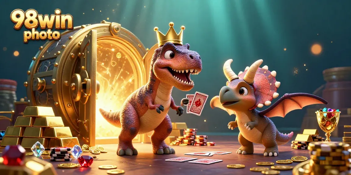 Experience the excitement of 98win photo with colorful casino-themed characters and elements.
