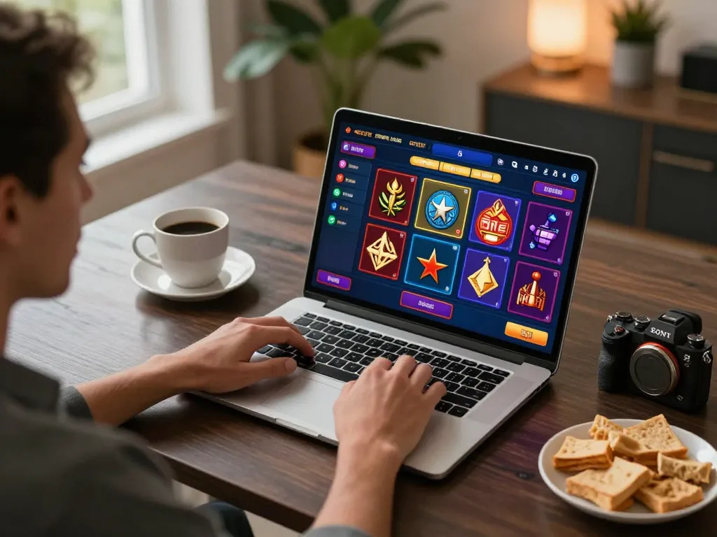 Engaging gameplay on Go99 online casino featuring a player strategizing with a laptop.
