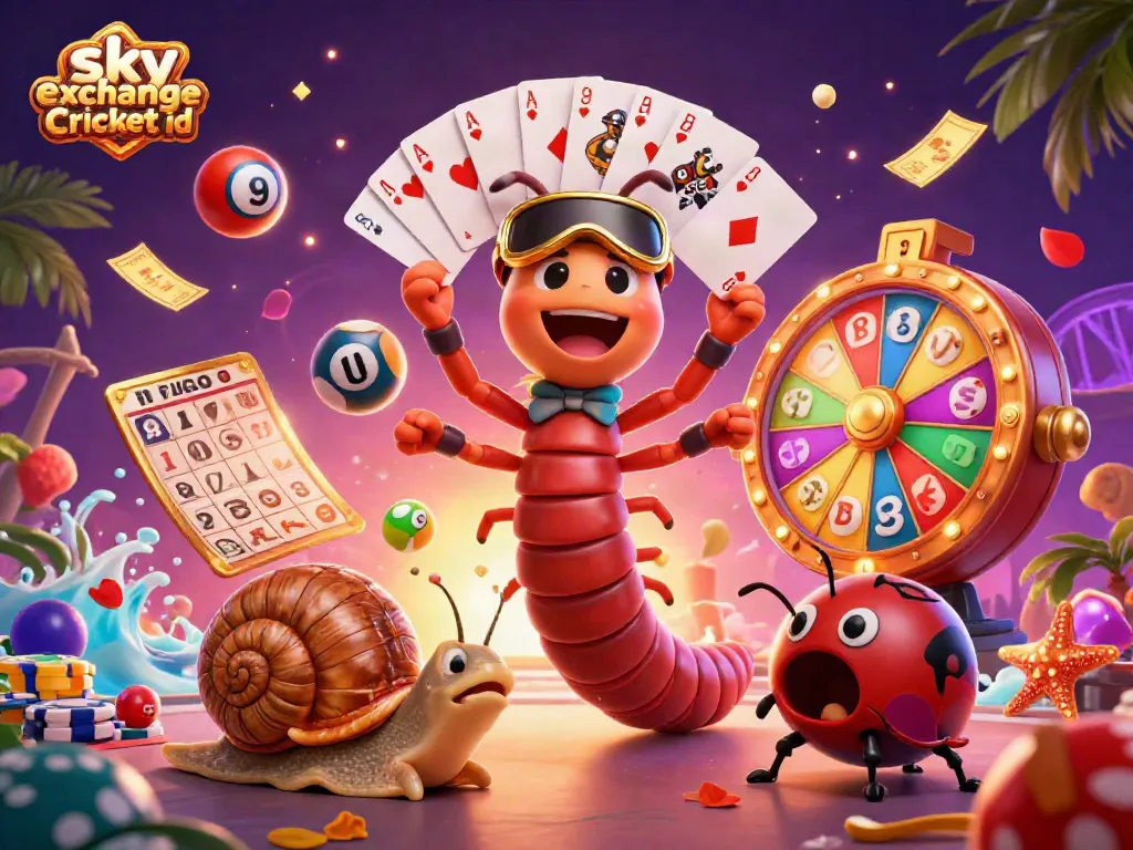 Engage with sky exchange Cricket id by betting with colorful characters amid vibrant gaming elements.