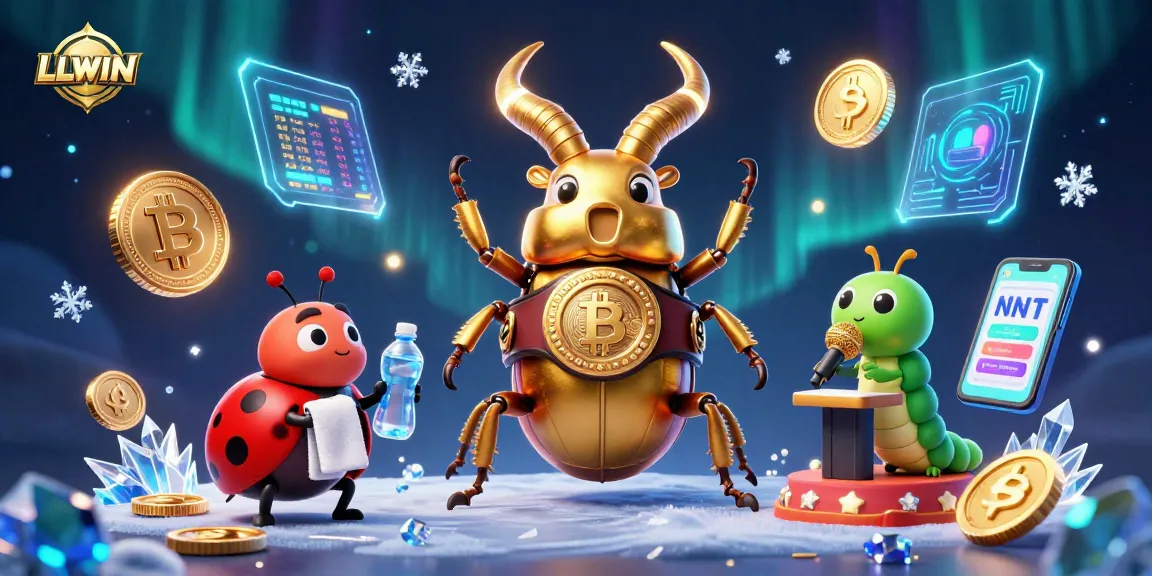 LLWIN offers an immersive gaming experience with dynamic characters in a vibrant 3D illustration.