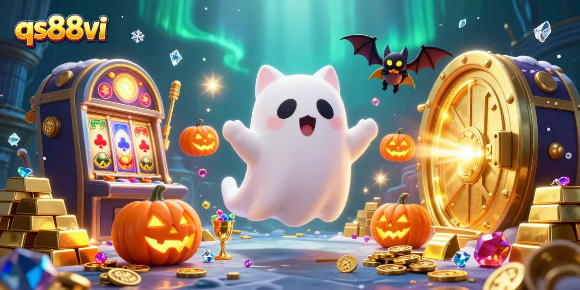 Experience thrilling wins with qs88vi as a ghost cat and vampire bat explore a haunted casino.
