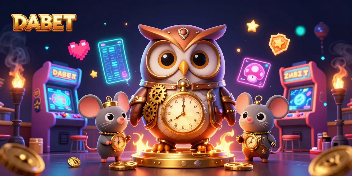 Play thrilling games on DABET, where the time-traveler owl and clockwork mouse bring casino fun.