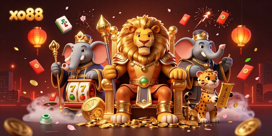 Experience an exhilarating game with xo88 as the lion king commands the casino throne.